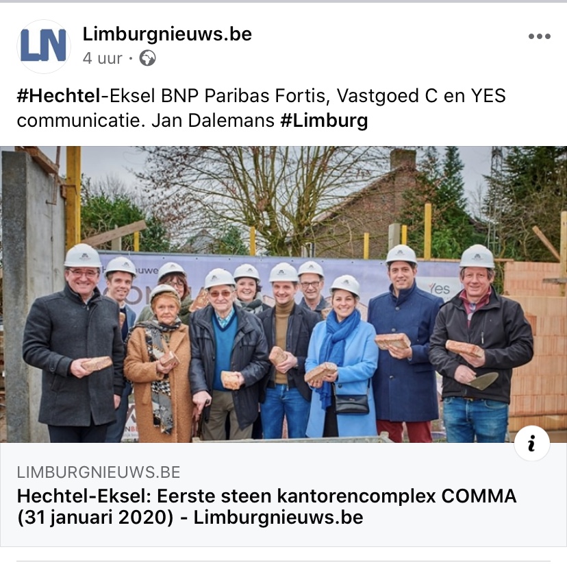Limburgnieuws eerste steen COMMA